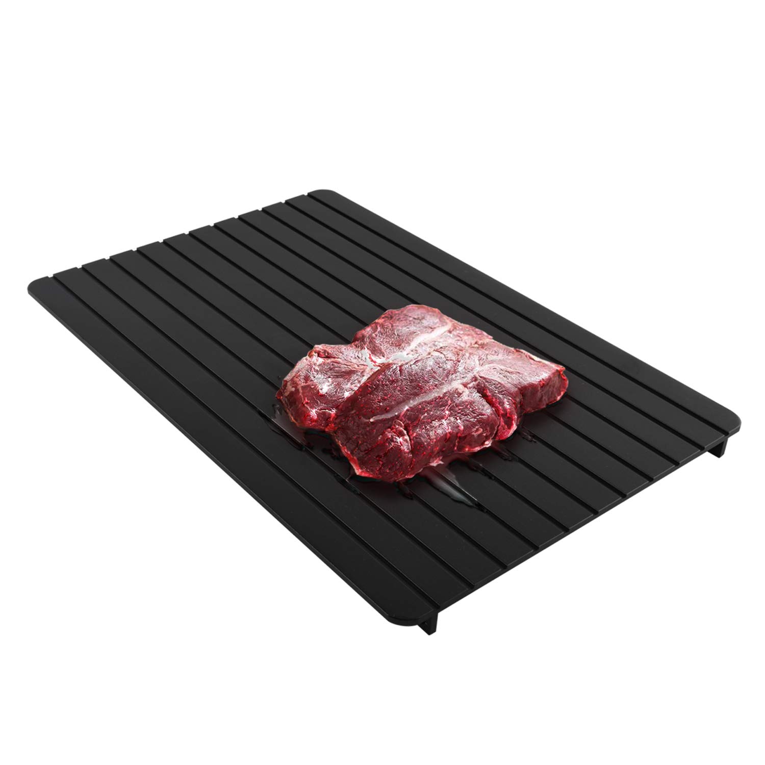 SYPEN Defrosting Plate with Stands, Up to 10x Fast Defrosting Tray Rapid Thawing Plate for Frozen Meat Food, Thickened Defrosting Board for 2 Steaks, 30 * 20 * 1.3cm
