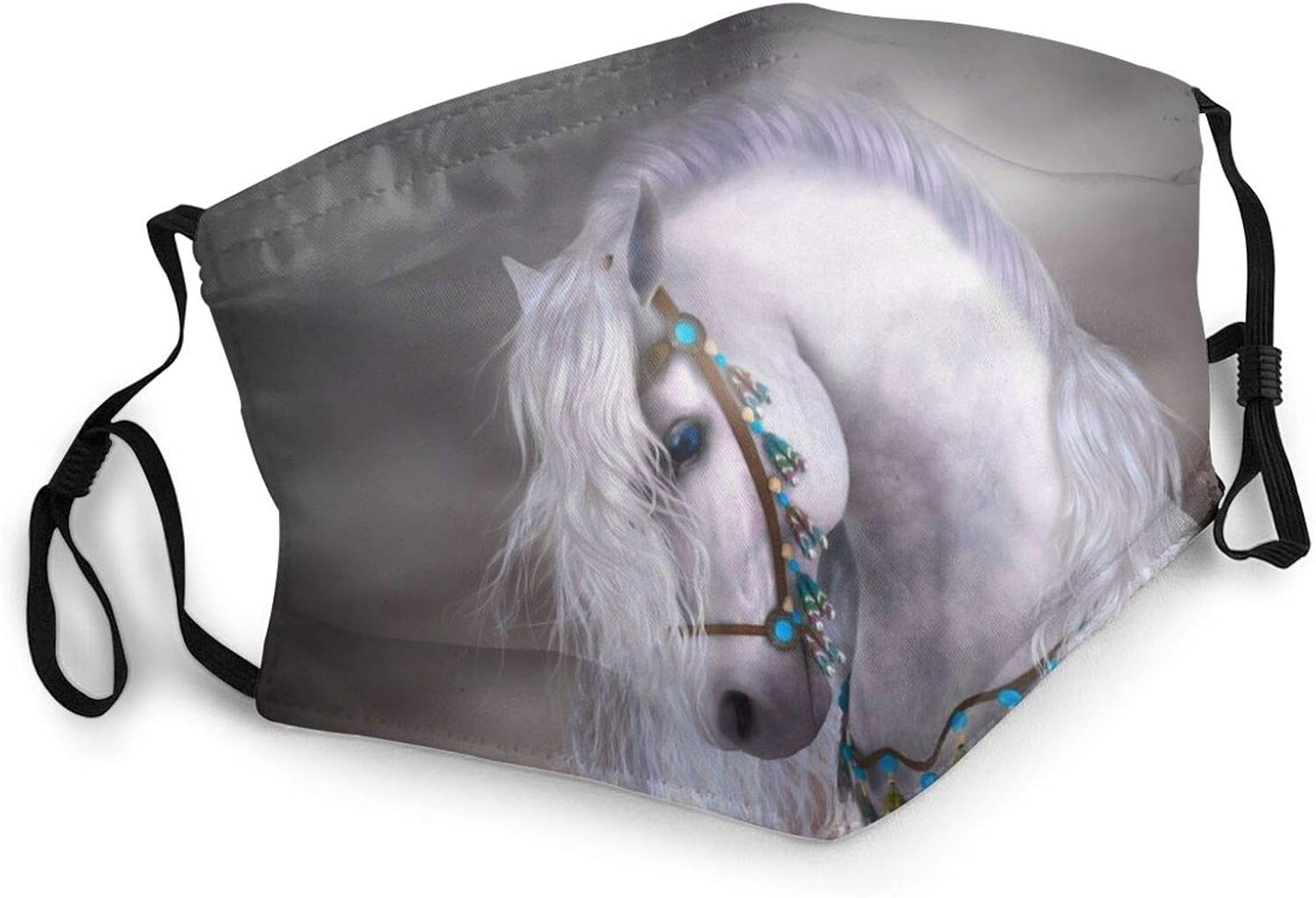 Cloth Mask Horse Adjustable Face Mask for Men and Women Black at Amazon Men’s Clothing store
