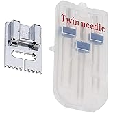 1 Set Twin Brother Stretch Machine Needle Double Twin Needles Pins Sewing Machine Double Needle for Brother Sewing Machine Domestic Sewing Machine Needles