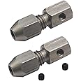 2Pack Vgoohobby CNC Stainless Steel RC Flex Collet Coupler Flexible Coupling Motor Shaft Locker for DIY RC Boat Submarine (3.17mm to 4mm)