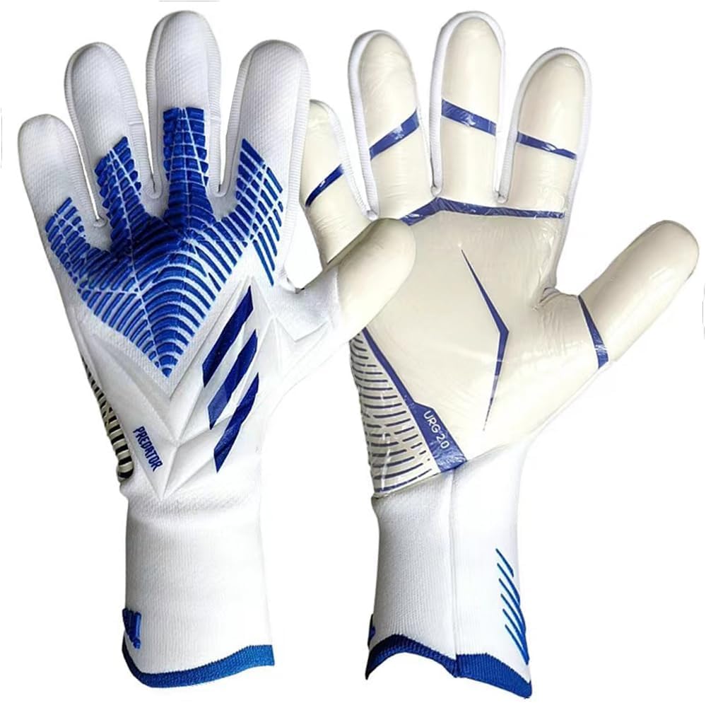 flintronic Football Goalkeeper Gloves Kids Size 6 White PU Latex Palm