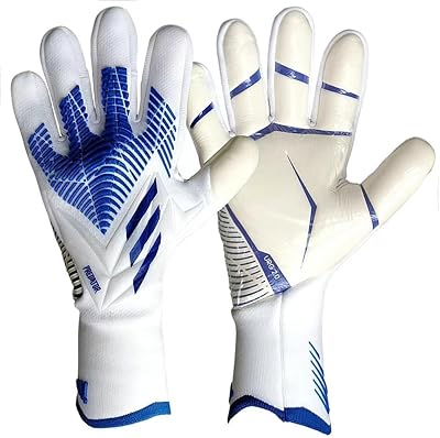 flintronic Football Goalkeeper Gloves Kids Size 6 White PU Latex Palm