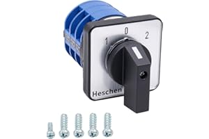 Heschen Universal Rotary Cam Selector Changeover Switch LW28-32/D303.3 660V 32A 3 Position 3 Phase 12 Terminals CE