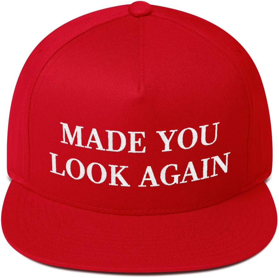 Made You Look Again Hat (Embroidered Snapback Cap) MAGA Parody