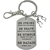 Wrestling Keychain with Engraved Dog Tag | Antique Pewter | Gift for Son, Team, Coach |