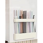 Magnetic Silicone Straw Organizer Holder for Refrigerators, Metal Cabinets, Reusable Tumbler Straw Storage Dispenser for Counters Cupboards Kitchen, Strong Magnet Mount & Adjustable Height (Beige)