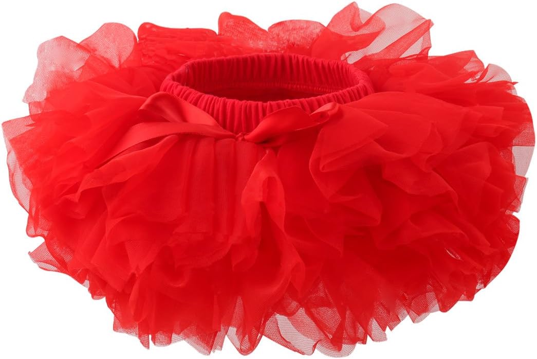 Baby Girls Fluffy Soft and Smooth Tutu Skirt with Diaper Cover