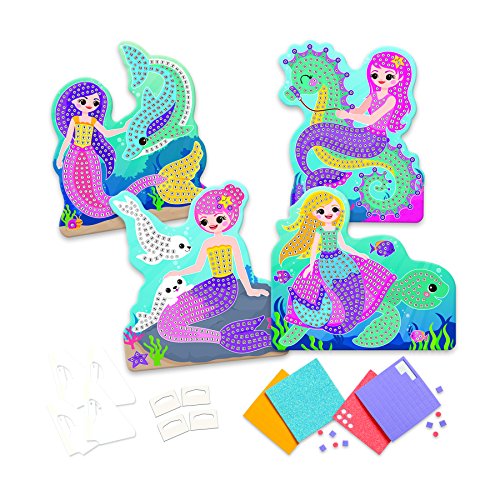 The Orb Factory Sticky Mosaics Mermaids Arts & Crafts, Blue/Yellow/Orange/Purple, 12" x 2" x 10.75" - Thumbnail 4