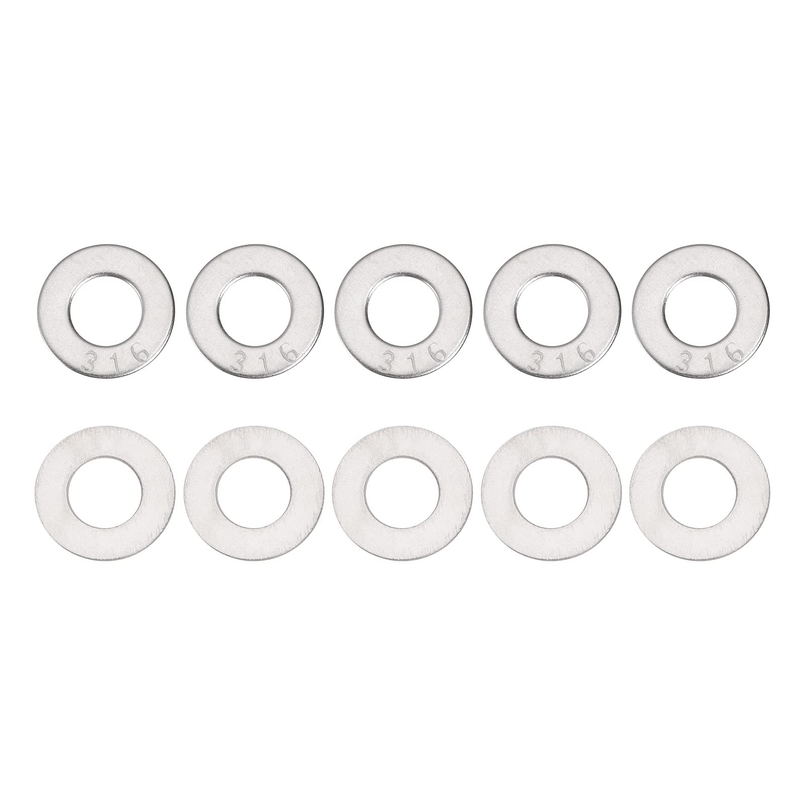 DTGN 23.5mmx1.5mm(ODxT) 316 Stainless Steel Flat Washers - 15Pack - Good for 7/16" Industrial Machinery Screw Bolt - Flat Ring Gaskets - Silver Tone โ image 1