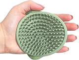 Shnuggle Cradle Cap Brush Baby Scalp Brush Silicone Gentle Massage Sage view 4