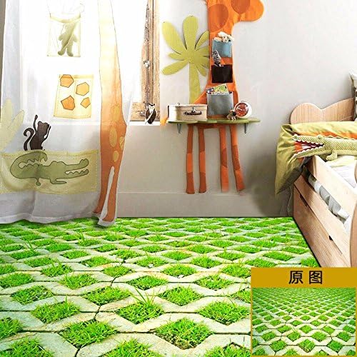 lzzfw Wall Stickers Toilet Floor Waterproof Non - Slip Dimensional 3D Simulation Ceramic Tile Floor Stickers