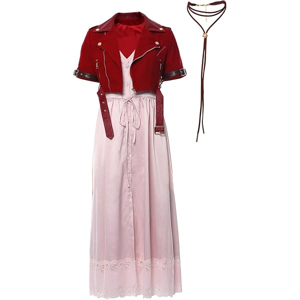 Amazon.com: Mesodyn Adult Women Aerith Gainsborough Cosplay Costume FF7  Remake Adult Halloween Pink Dress : Clothing, Shoes & Jewelry