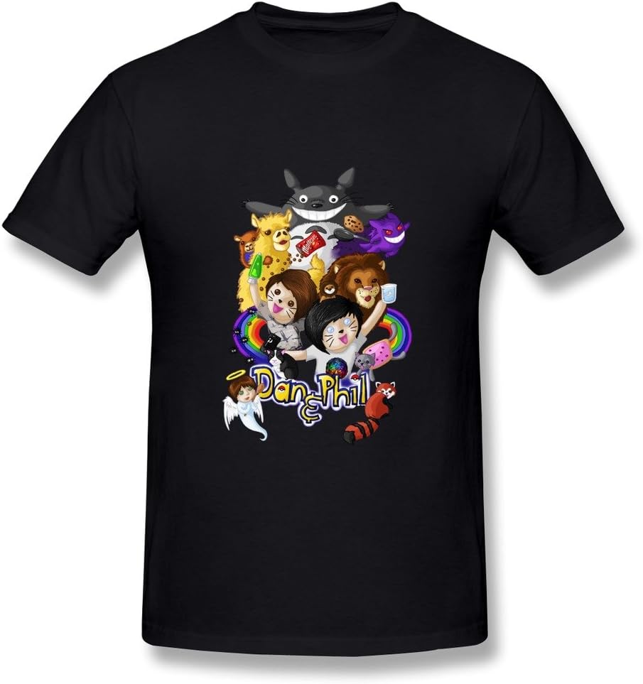 LQYG Men's Tshirt - Dan Phil Animated 344 Black