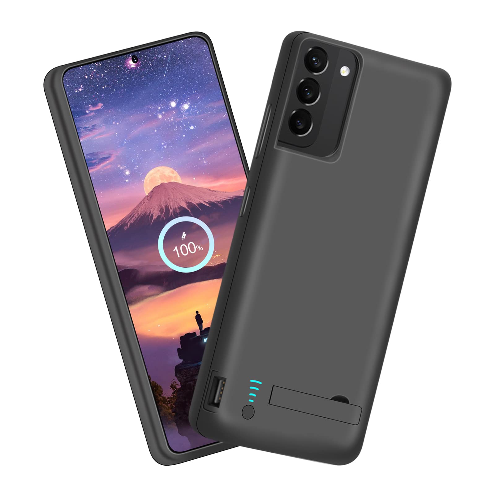Photo 1 of Sitong Battery Case for Samsung Galaxy S22+ / S22 Plus, 5000mAh Rechargeable Extended Battery Charging Charger Case, Add 100% Extra Juice, Not for S22 or S22 Ultra (6.6 inch) Black
