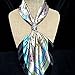 Rosenice Hollow Rose Scarf Ring Buckle Slide Tube Scarf Jewelry (Silver)