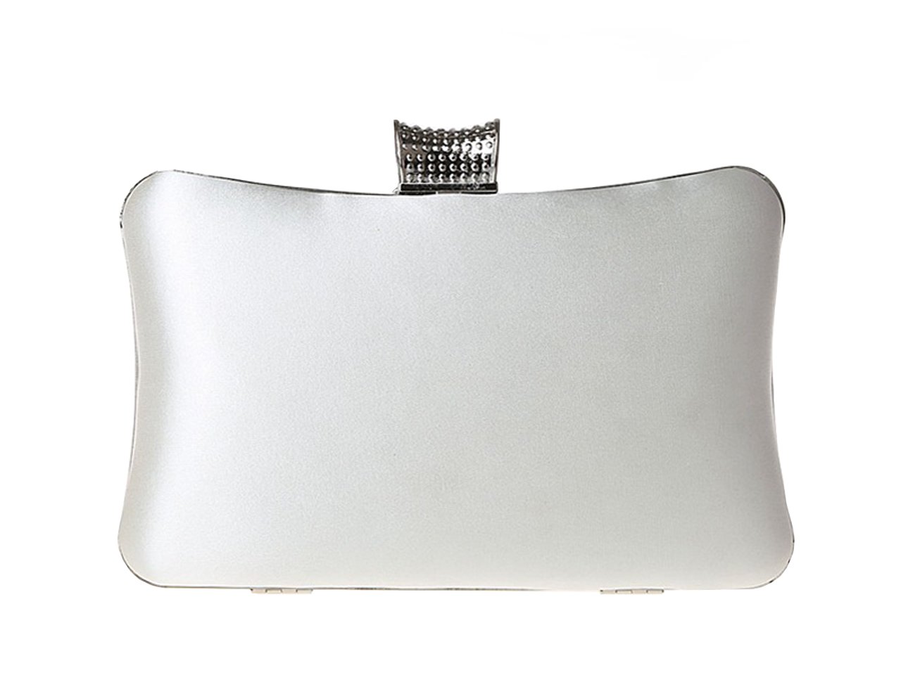 Pochette Donna In Raso Plissettato - Borsa Sera Con Catena - Oro/Nero/Champagne - Elegante E Versatile - Foto 7