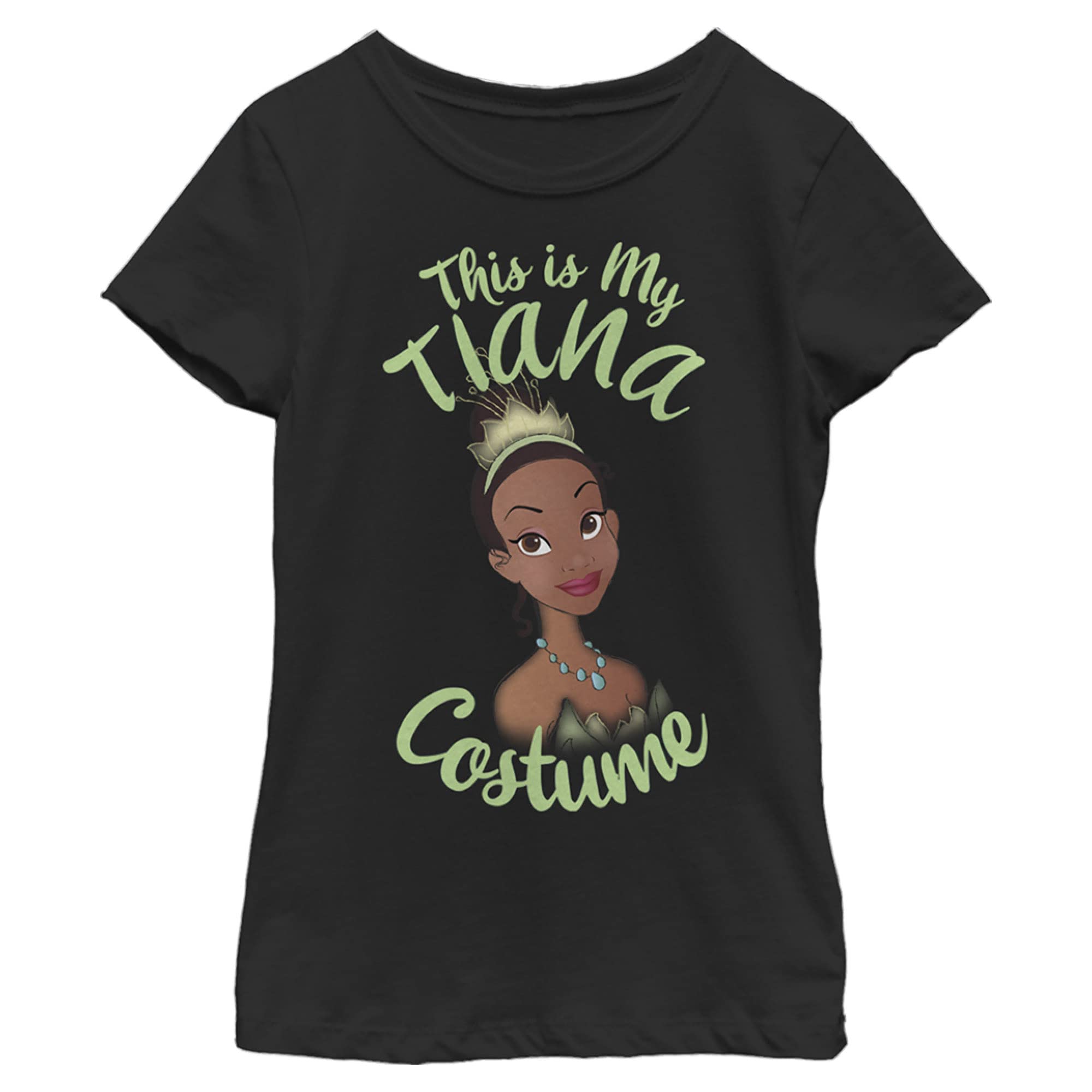 Photo 1 of (xl) (bagged) Disney Girl's Tiana Costume T-Shirt, Black, X-Large