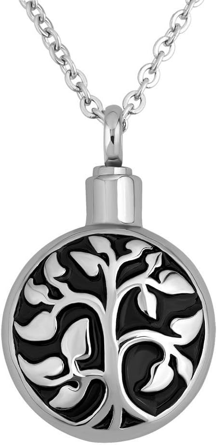 Cremation Jewellery Tree of Life Charm Urn Pendant Necklace - Memorial Ashes Keepsake