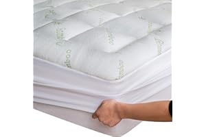 NIAGARA SLEEP SOLUTION Ultra Soft Twin Size Mattress Topper - Viscose Made from Bamboo Pillow Top Mattress Pad for Back Pain Relief - Naturally Cooling for Hot Sleepers, Green
