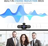 EMEET C960 1080P Webcam Microphone Privacy Cover 90° View USB Plug Play view 3
