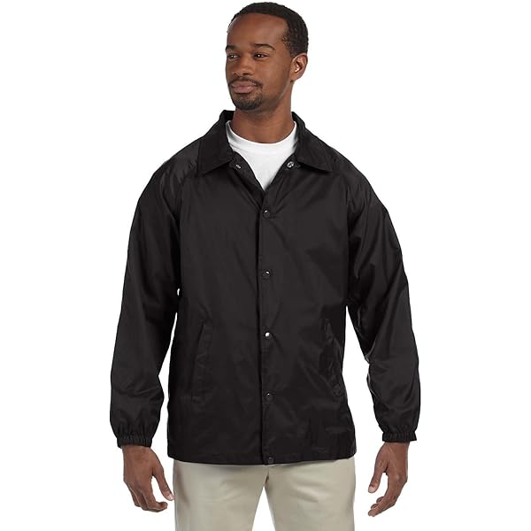 Harriton Adult Nylon Staff Jacket L BLACK at Amazon Men's Clothing