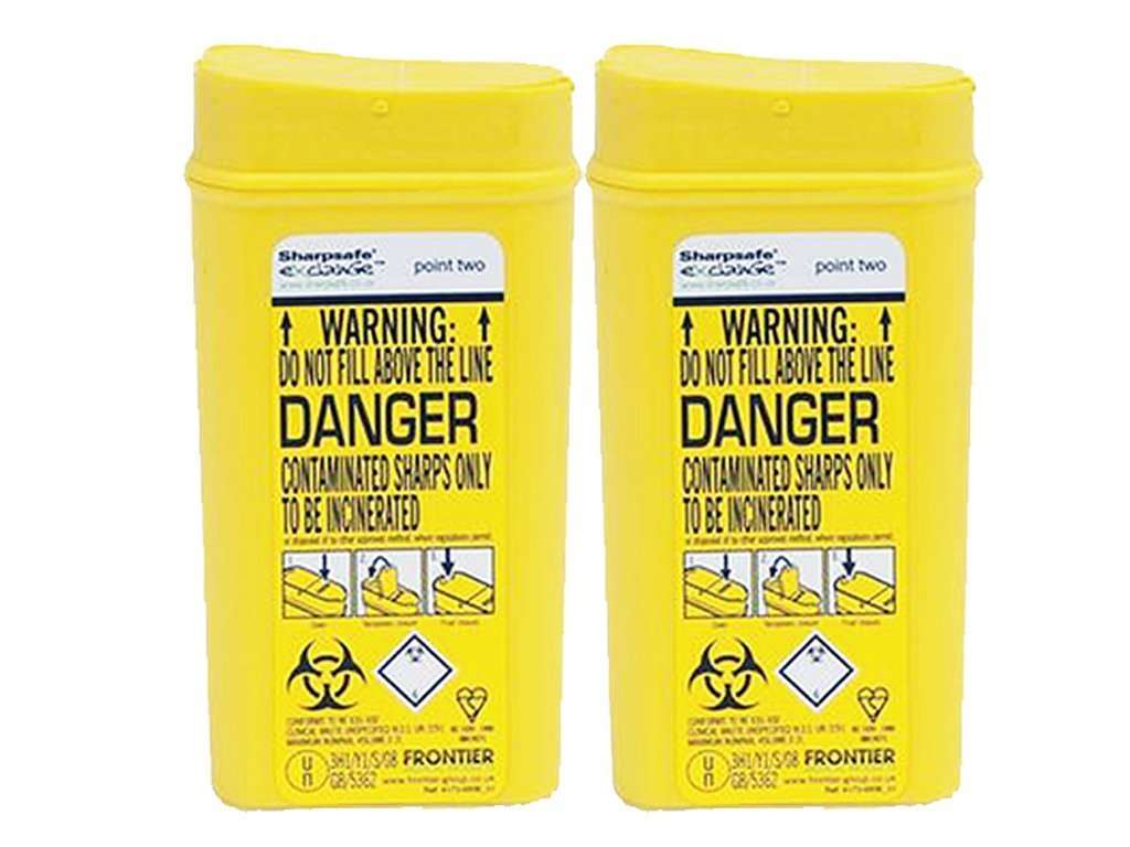Sharpsafe Disposable Sharps Bin 0.2 litre - Pack of 2