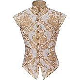 Diajosa cos Mens Tudor Doublet Vest Victorian Medieval Renaissance Tudor Prince King Costume Ren Faire Jerkin Vest Waistcoat