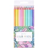 Macaron Colored Pencils, soften wood, Pastel coloring for adult and kids, Pack of 12