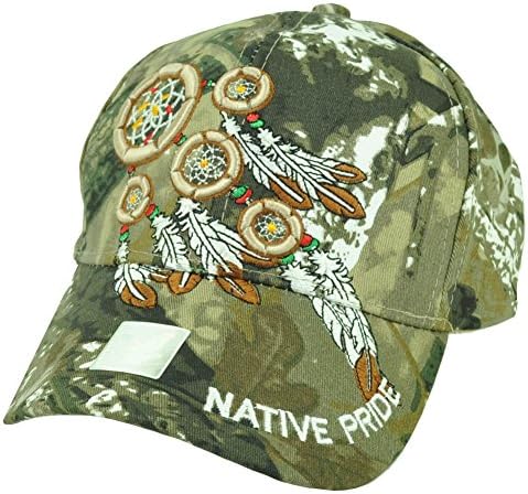 Native Indian American Pride Dream Catchers Feather Camouflage Camo Hat Cap