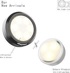 HOLKPOILOT Puck Lights With Remote Control, LED
