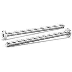 M8 x 100mm 10Pcs Flat Head Hex Socket Cap Screws
