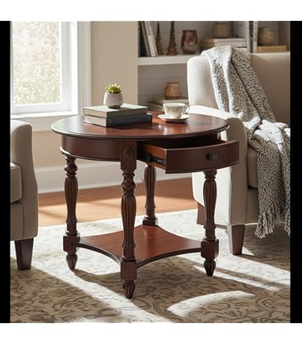  wood sidetable ❗️ Amazon.com: orientliving Distressed Vintage Red Brown Relief