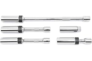 GEARWRENCH 5 Pc. 3/8" Drive 6 Pt. Magnetic Swivel Spark Plug Socket Set, 80601 , Black