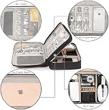 HCFGS Travel Cable Organizer Bag 3-Layer Large 28x21x10cm Black view 2