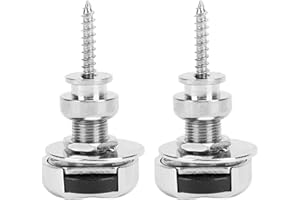 Keenso Guitar Strap Locks, Zinc Alloy Non Slip Strap Buttons for Electric Acoustic Guitars, Upgrade Your Performance Security