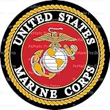 Whimsical Practicality Round Cake - United States Marine Corps Emblem - Edible Cake or Cupcake Topper - D10082 by DecoPac, 8