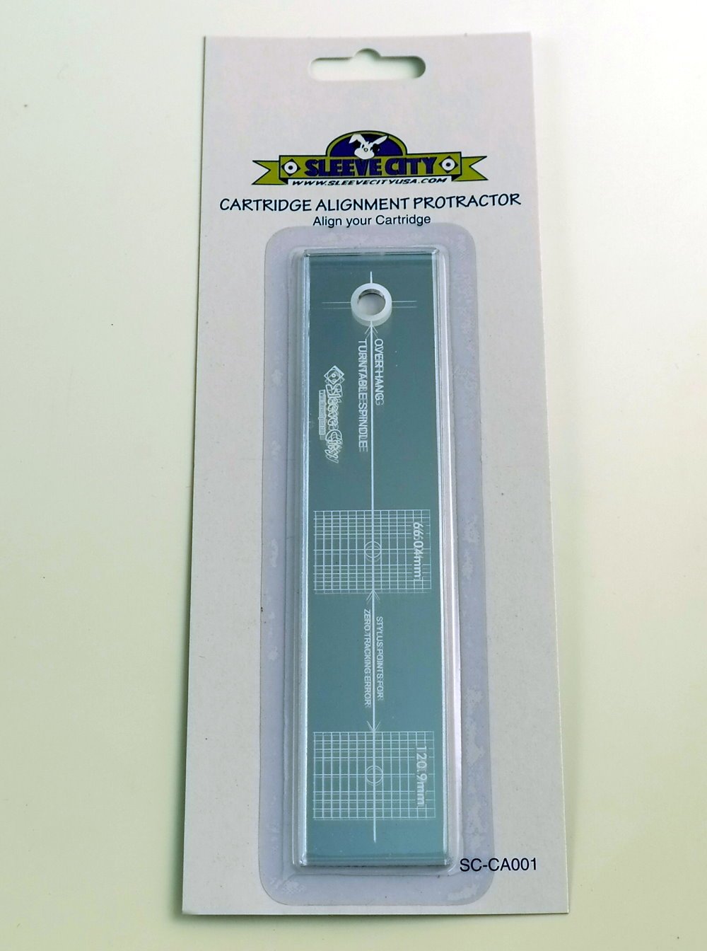 Sleeve City Turntable Cartridge Stylus Alignment Protractor Mirrored Tool