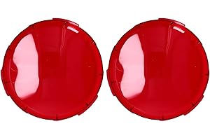 2Pcs Pool Lens Cover, Plastic Red Transparent Underwater Light Lens Covers for Spa Lights, 19cm Diameter Replacement for Swim