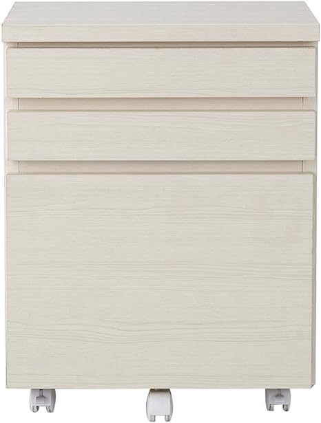 Amazon Co Jp ベルメゾン デスクサイドワゴン 袖机 デスクサイド収納 完成品 ホワイト ｂ 引出し ホーム キッチン