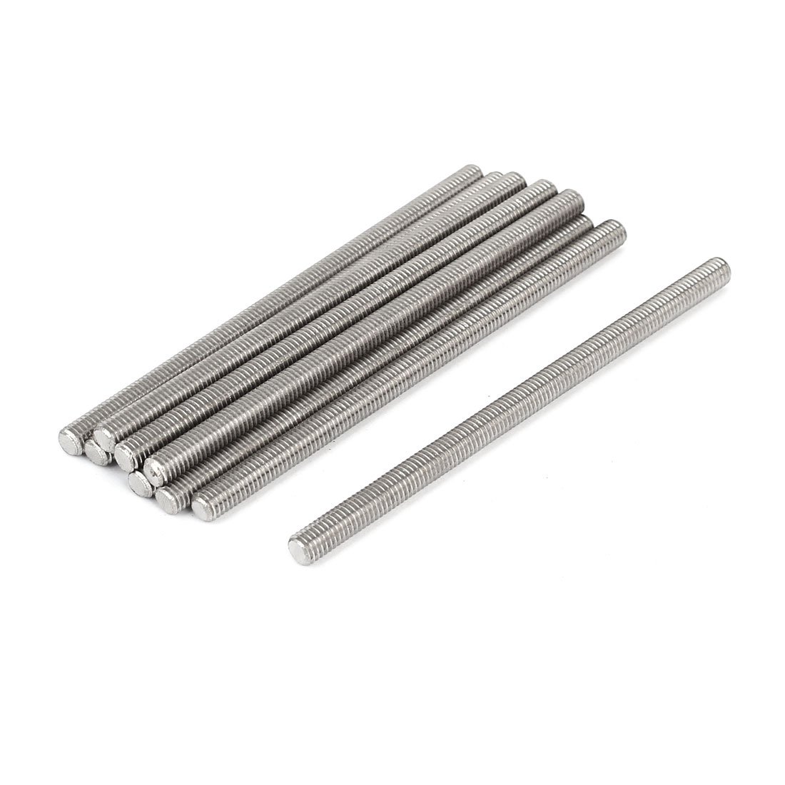 Sourcingmap M6 x 110mm 304 Stainless Steel Fully Threaded Rod Bar Studs Fastener 10 Pcs