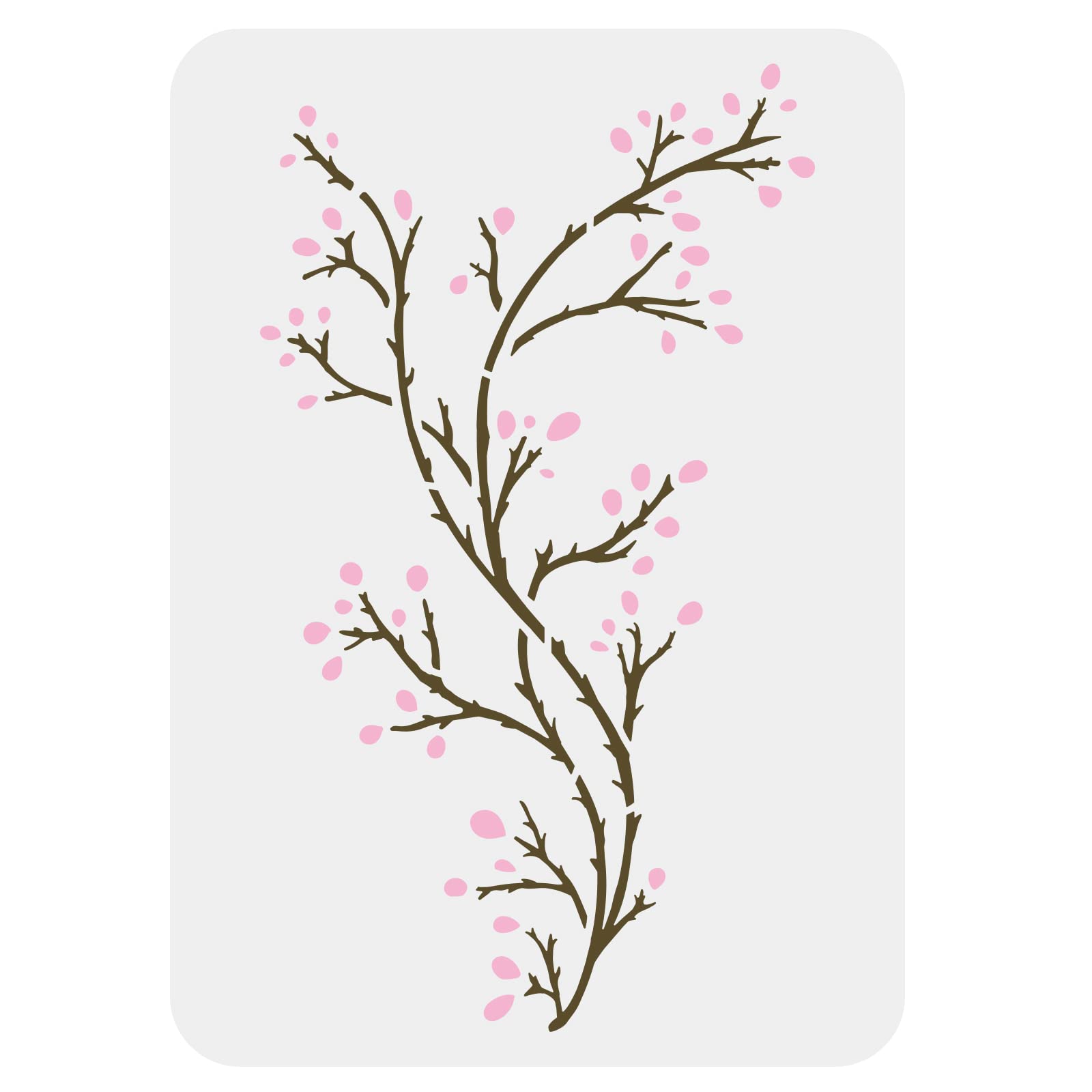 FINGERINSPIRE Branch Painting Stencils 29.7x21cm Large Bare Branches & Budding Flower Drawing Stencil Plastic PET Tree Branch Stencil DIY Art Crafts for Painting on Wall Tiles Windows Fabric