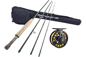 Aventik Fly Fishing Rod with Tube,4 Pieces,9FT 5wt,9FT 8wt, Carbon Fiber Fast Action Ultra-Portable Fly Rod for Traveling(Troutflow Series)