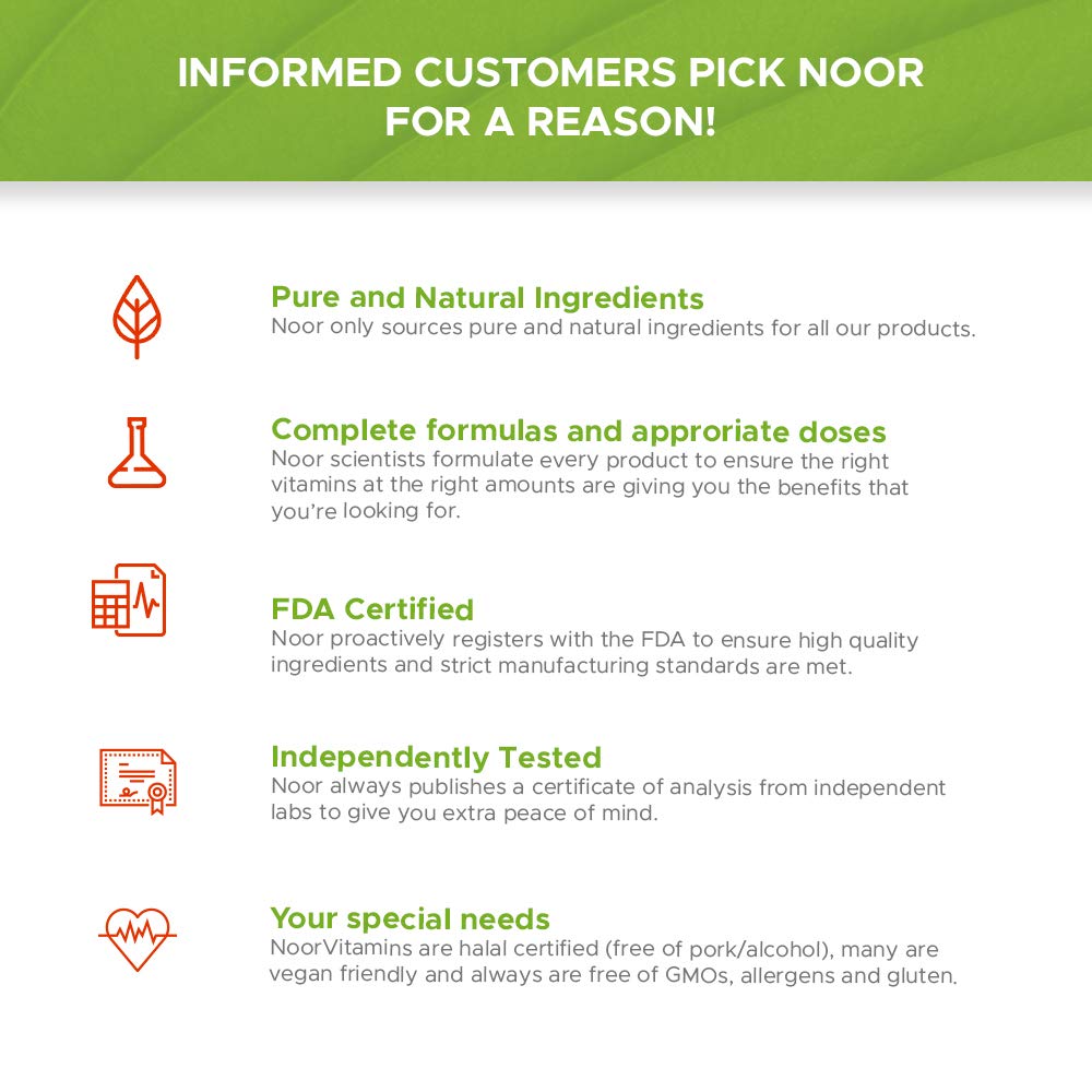 NoorVitamins Pure Plant Protein Powder Meal Replacement w/Organic Superfoods, Vitamins & Fiber. Non-GMO, Dairy Free, Gluten Free, Halal Vegan Protein - Natural Vanilla Flavor (30 Servings) 2 Lbs