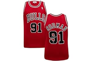 Dennis Rodman Autographed Chicago Bulls M&N Jersey
