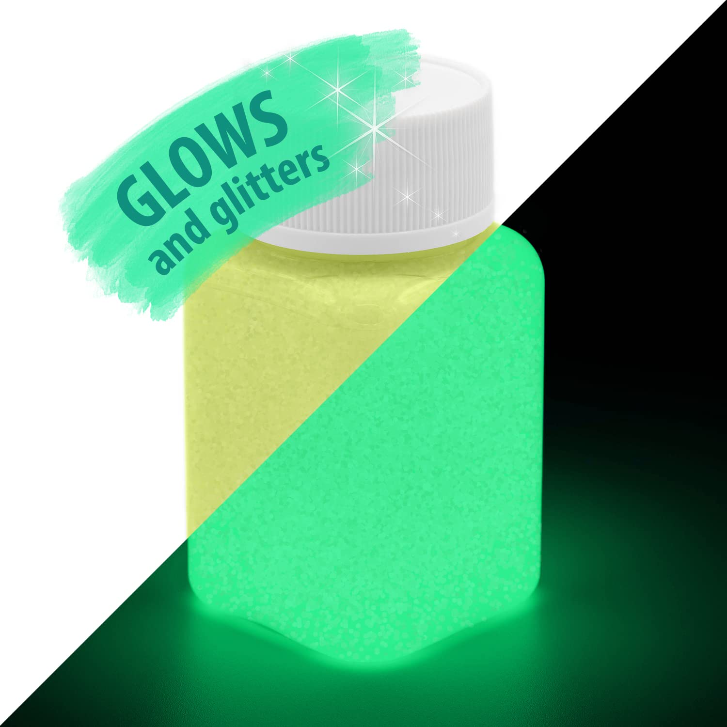 Lumentics Glow in the Dark Paint 100ml Yellow - Professional Glow Paint, Self-Luminous, Night Luminous, Neon UV Blacklight Color