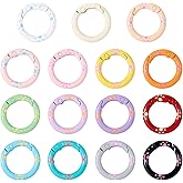 Round Spring O Rings, Craftdady 15pcs Alloy Spring Ring Clasps Round Carabiner Clip Metal Secure Holder 24 x 3.5 mm for DIY Craft Keychain Jewelry Making