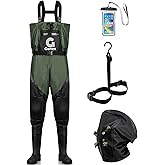 Gonex Chest Waders for Men Women Waterproof 2-Ply PVC Waders for Fishing Duck Hunting with Boot Hanger