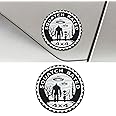 Squatch Badge Rated Car Emblem, 4 x 4 Round Automotive Emblem Decal, 3D Metal Car Exterior Decoration Sticker Compatible with Cars, Trucks, SUVs, Wrangler Vehicles (Alien)