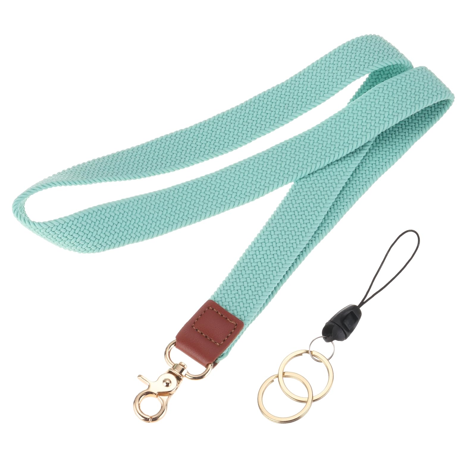 PATIKIL Stretchy Neck Lanyard, Elastic Badge Lanyard with Metal Clasp for Teacher Women Men 1 Set Keychain Long Lanyard for Wallet Keys ID Card, Pink Blue