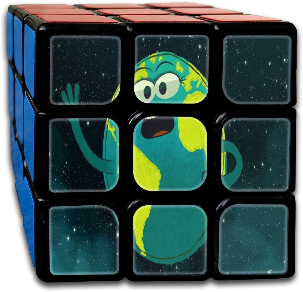 Speed Cube 3x3 Amazing Sticker Smooth Solar System Song StoryBots Magic Cube Puzzles Toys (56mm)